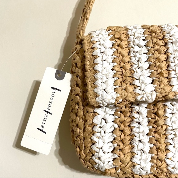 Anthropologie Striped Raffia Shoulder Bag - Picture 4 of 12